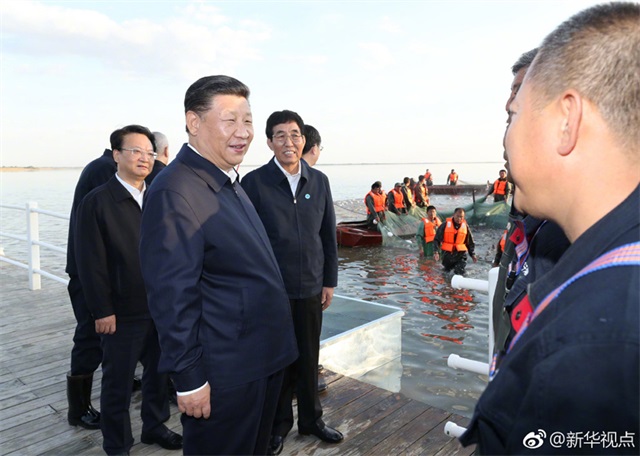 习近平到查干湖了解生态保护情况