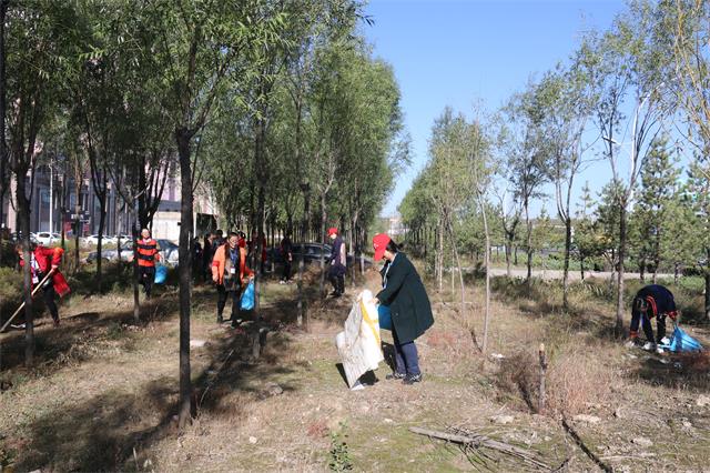 榆阳区金榆社区开展节前卫生清理  营造整洁舒适节日环境