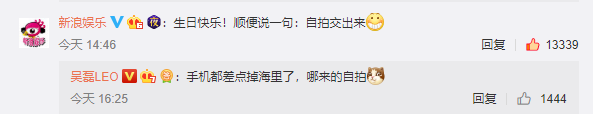 吴磊与网友互动