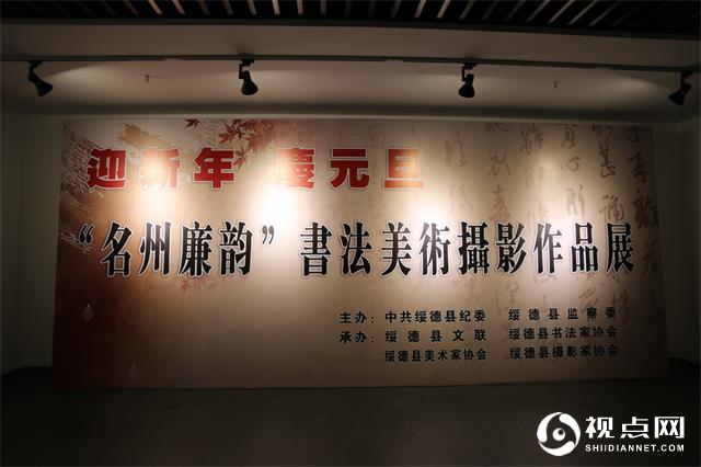 绥德县公安局组织党员民警参观“名州廉韵”书法美术摄影作品展