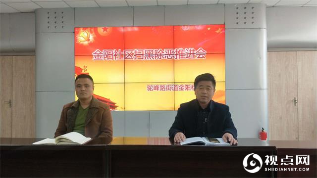 榆阳区驼峰办金阳社区召开扫黑除恶专项斗争工作推进会