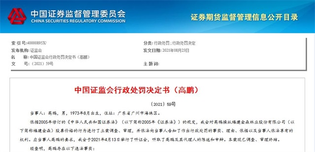 控制23个证券账户获利超5509万元 证监会重拳出击罚没超1.1亿元！