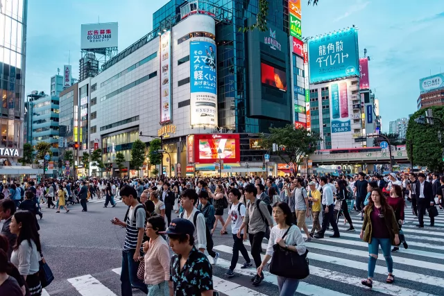 日本东京城市夜景